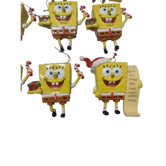 Set Of 16 SpongeBob SquarePants Christmas Ornaments Vintage Resin Originals 3" - Picture 5 of 7